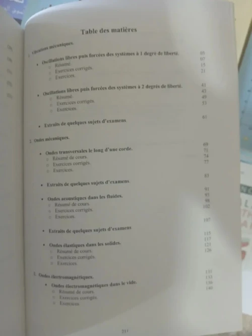 Livre Vibrations et ondes
