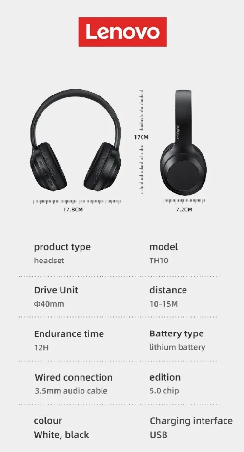 Casque Lenovo TH10 Original