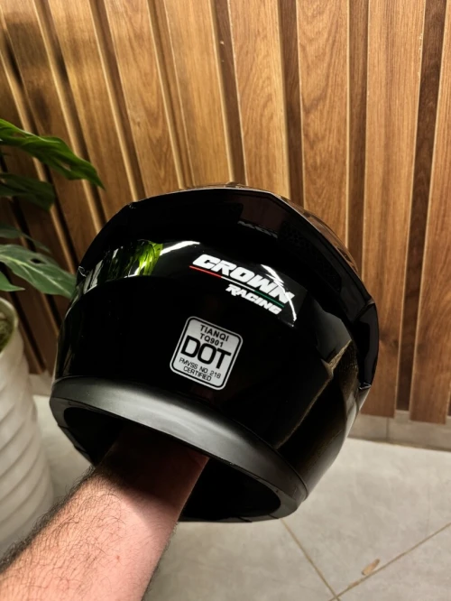 CASQUE MOTO - CROWN RACING (HOMOLOGUÉ DOT)