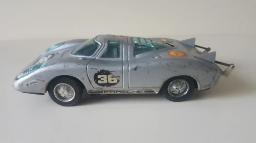  Voiture de collection Porsche 917 en tôle made in Japon Asahi 26 cm 