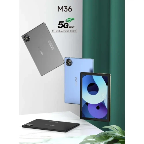 Tablette PC Android Modio M36 5G / 12 Go de RAM 512 Go / Clavier et souris sans fil-SIM  /10,1
