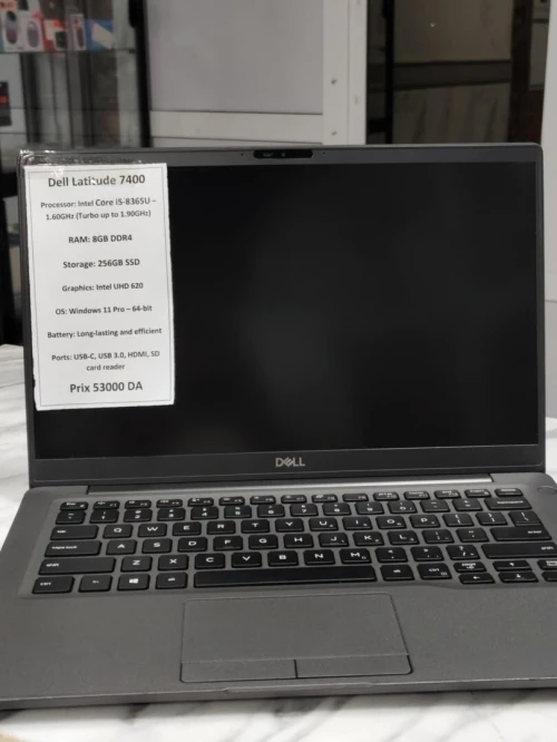 Laptop dell 7400 i5 8gen   8ram/256ssd .14"