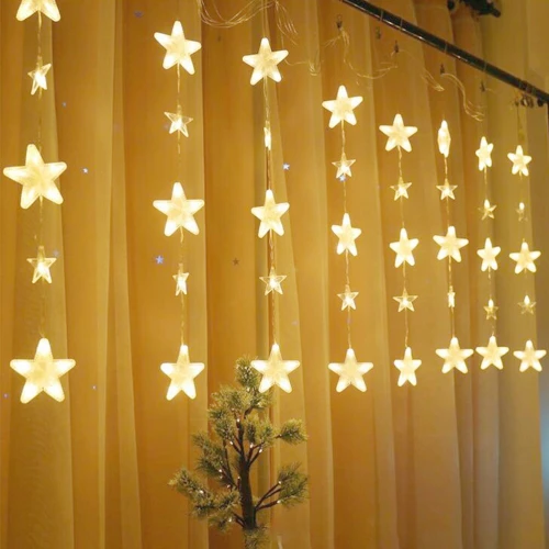 Guirlande lumineuse rideau Stars LED Imperméable 2.5/3.5M  220V