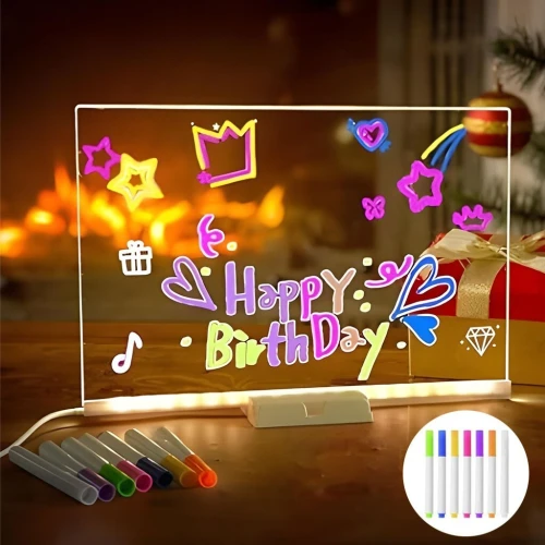 Tableau à Dessin LED coloré avec 7 stylos 40x30cm لوحة مضيئة للرسم والتلوين