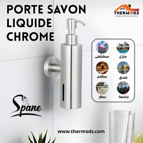 PORTE SAVON LIQUIDE NOIR/CHROME