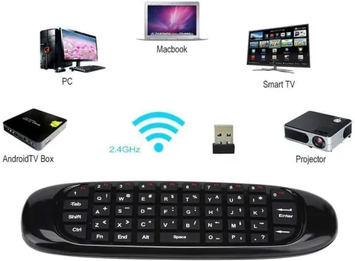Wireless Air Mouse with Keyboard (2.4GHz) | Air Mouse Sans Fil avec Clavier