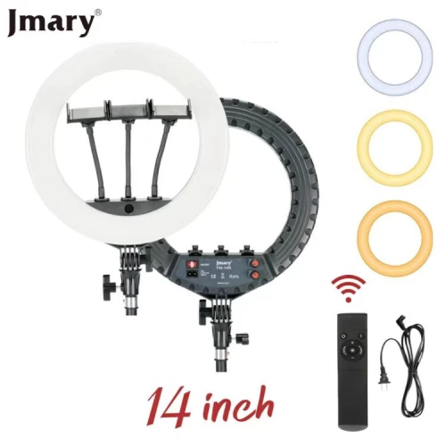 JMARY FM-14R Ring Light + MT-75 Tripod Stand | RING LIGHT SELFIE FM-14R AVEC SUPPORT JMARY