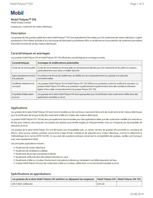 MOBIL POLYREX EM 103