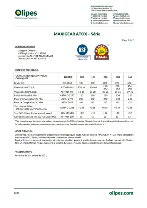 OLIPES MAXIGEAR ATOX  150