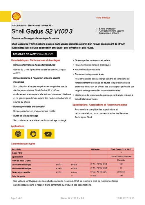 Shell Gadus S2 V100 3 (SEAU 18 KG)