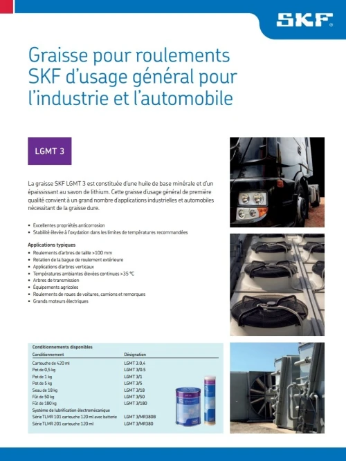 SKF LGMT 3, Boîte de 1 kg