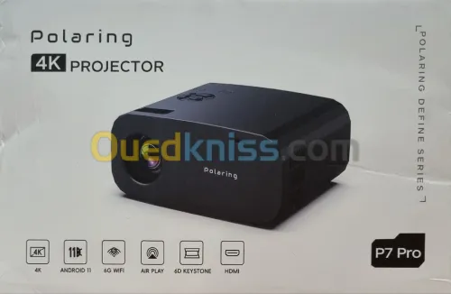 Vidéo Projecteur Mini Datashow P7 PRO 1080p 300 Ansi Lumens Android 11 WIFI 6