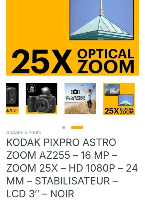 Caméra et appareil photo 