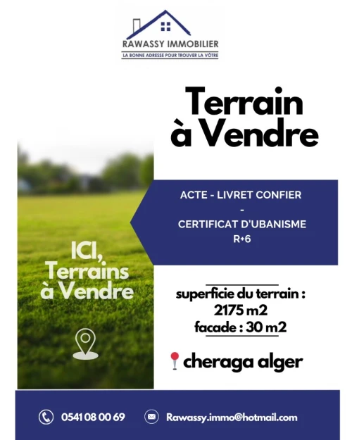 Vente Terrain Alger Cheraga