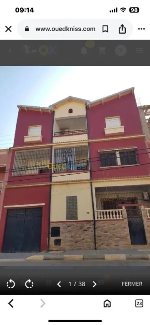 Vente Villa Sidi Bel Abbès Sidi bel abbes