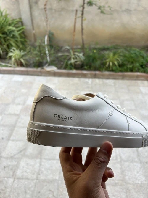 GREATS Brooklyn White Leather Sneakers
