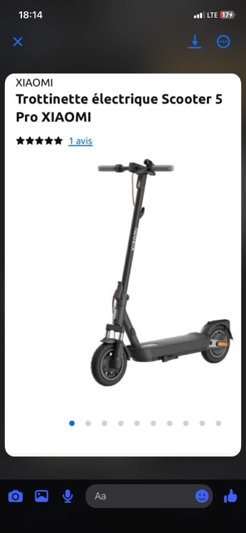 Trottinette Xiaomi pro 5
