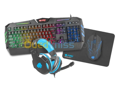 Fury Gaming Combo Set 4in1 THUNDERSTREAK - nastepca v2.0 - NFU-1370 /1600 DPI