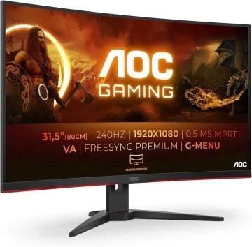 AOC C32G2ZE GAMING 32" FHD 240HZ CURVED 0.5MS DP/HDMI - AJUSTABLE