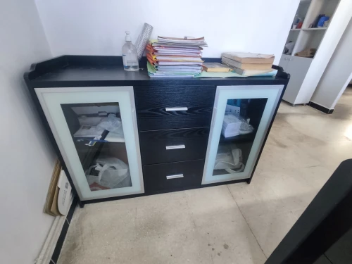 Bureau Pieds Métallique 2.40m+retour+bayous+2chaise+tabla Basse 