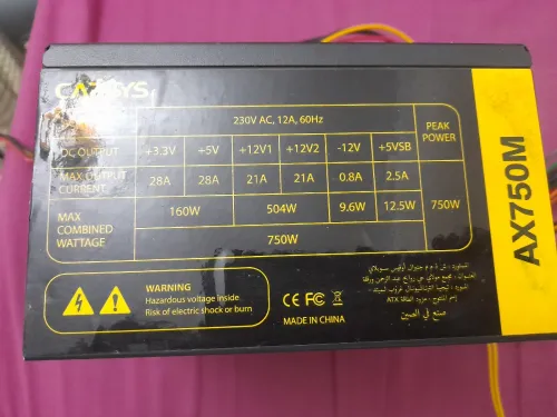 ALIMENTATION CAPSYS 750W