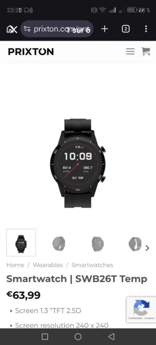 smartwatch PRIXTON SWB26T