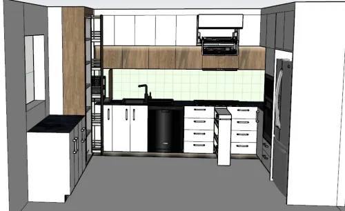 Cuisine équipée sur mesure avec 3D