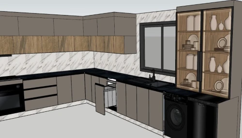 Cuisine équipée sur mesure avec 3D