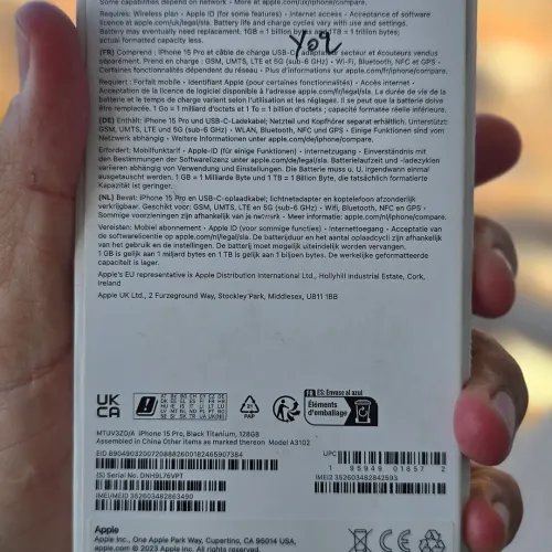 iPhone15 pro (128G,98%🔋) Appel