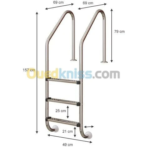 échelles piscine 3 et 4 marches,echelle 3