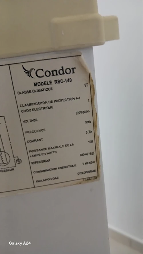 Réfrigérateur condor