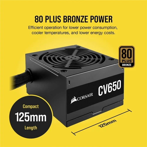 CORSAIR PSU CV650 / 80+ BRONZE / 650W