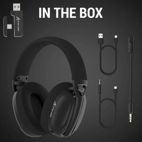 ATTACKSHARK L80 PRO / GAMING HEADSET / BLACK / WIRELESS