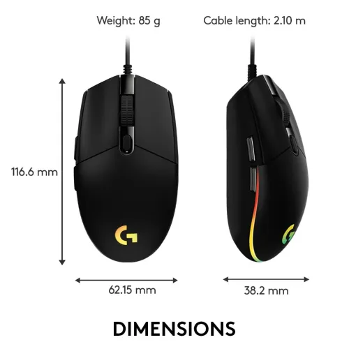 LOGITECH G102 / GAMING MOUSE / WIRED