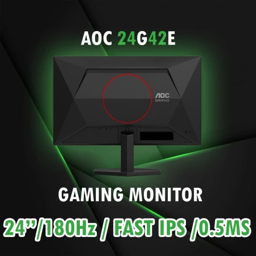 AOC 24G4E / GAMING MONITOR / 180Hz / IPS / 0.5ms / 24"