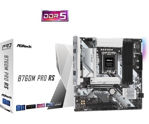 ASRock B760M PRO RS / MOTHERBOARD / 4 SLOTs RAM / DDR5 / LGA 1700