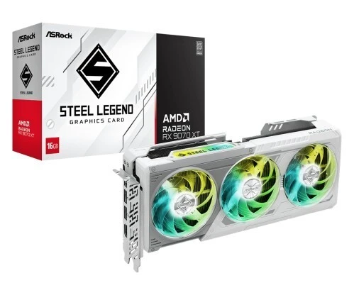 ASRock RX 9070XT STEEL LEGEND OC / WHITE / 16GB