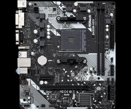 ASRock B450M-HDV R4.0 / MOTHERBOARD / 2 SLOT RAM /