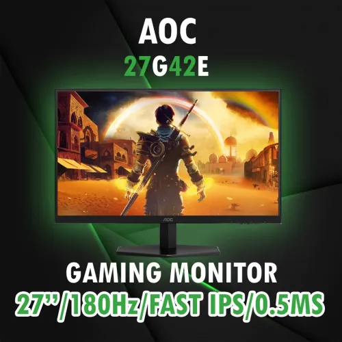 AOC 27G42E / GAMING MONITOR / 180Hz / FAST IPS / 0.5MS / 27"
