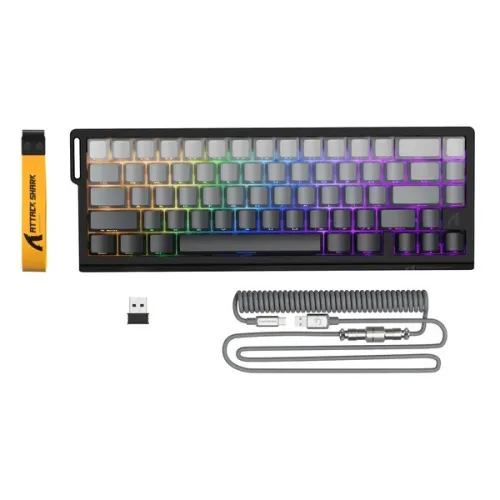 ATTACKSHARK X68 HE PRO / MAGNETIC KEYBOARD / FADE GRAY / 