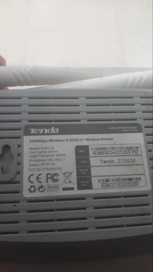 Modem routeur tenda d301 v2