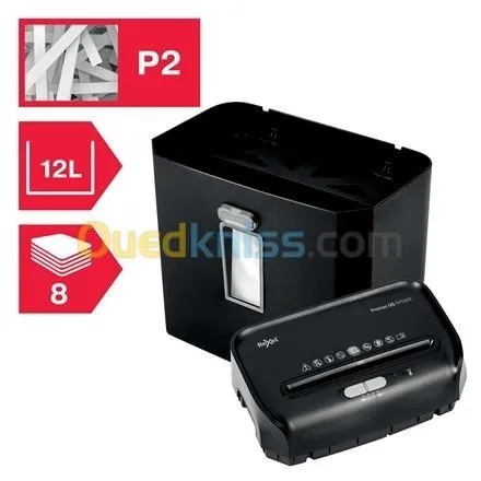 DESTRUCTEUR DE DOCUMENTS REXEL PROMAX RPS812-V30WS DROITE 8F 12L