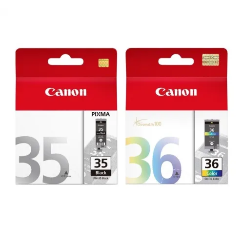 CANON CARTOUCHE PACK NOIR & COULEUR ORIGINAL PIXMA PGI-35 NOIR / CLI-36 COULEUR