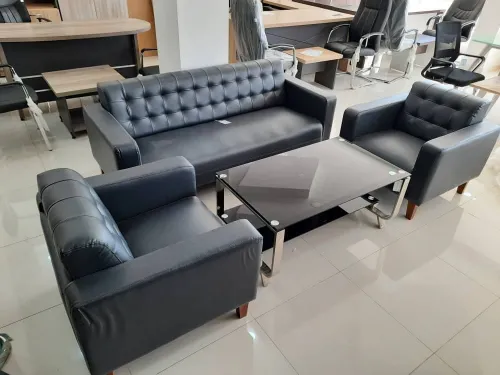 SALON EN S/CUIR 3 PIECES 05 PLACES