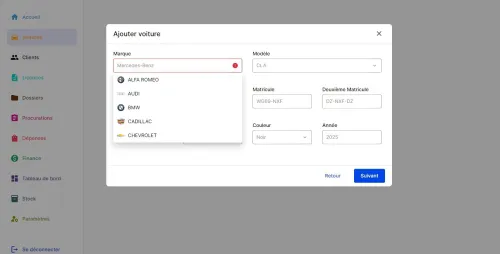 Logiciel pour Showroom
