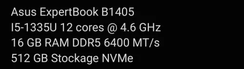 Asus ExpertBook I5 13th Gen