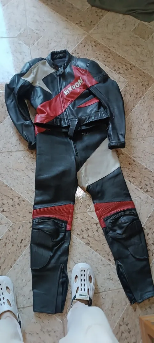 Veste cuir moto blouson ensemble 
