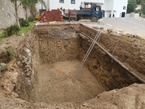 Travaux de réalisation des bâches à eaux