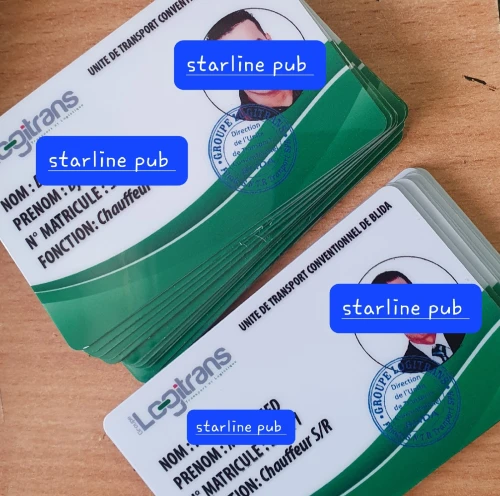 Carte professionnel pvc
