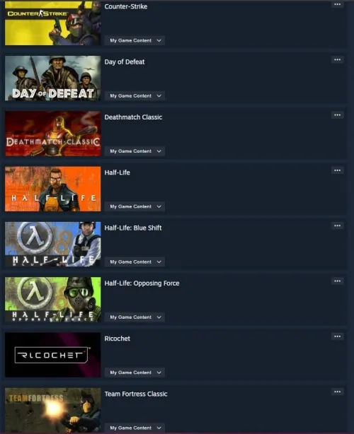 Steam account since 2003